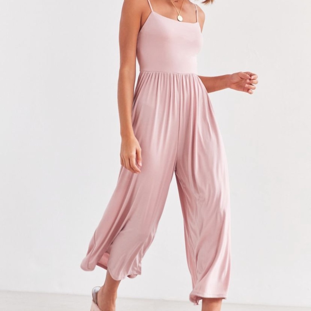 Silencenoise Belinda ribbed knit wide leg jumpsuit